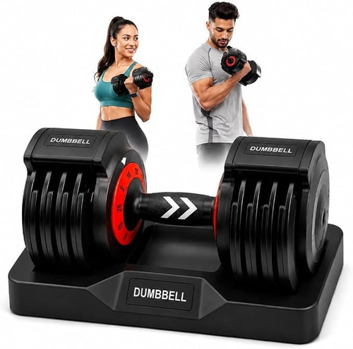 Single adjustable dumbbell - single, –